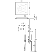 Kit de douche thermostatique électronique TRES 